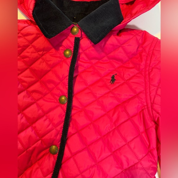 Polo Ralph Lauren Pink Quilted Barn Jacket Size M (8-10) - Picture 4 of 5